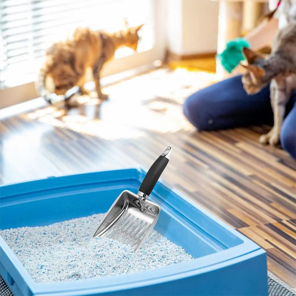 Cat Litter Scoop Stainless Steel Pet Cleanning Tool Pet Load The Save Loosen Supplies Litter Clumps Cat's Remove Y9P7