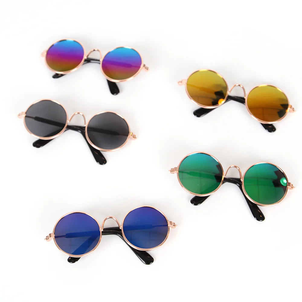 Vintage Round Pet Cat Sunglasses Pet Products for Small Dogs Dog Kitten Puppy Cat Accessories Reflection Eyewear Glasses