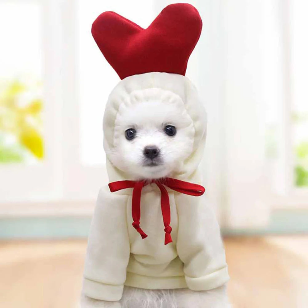 Cute Fruit Pet Costume Dog Clothes for Small Dogs Warm Fleece Doggy Hoodies Pet Dog Cat Clothing Puppy Sweater for Chihuahua Pug