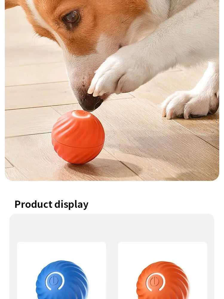 1pcs Dog Toys Intelligent Gravity Jump Ball Rechargeable Bite-Resistant Rolling Ball Cat And Dog Chase Interactive Pet Toys