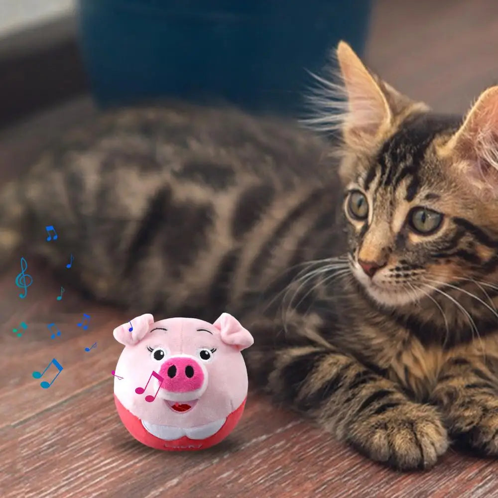 Active Moving Pet Plush Toy Plush Puppy Dog Toys That Move Auto Bounce Squeaky Pet Toy Dog Toys Soft Plush Pet Toy Cute Fun