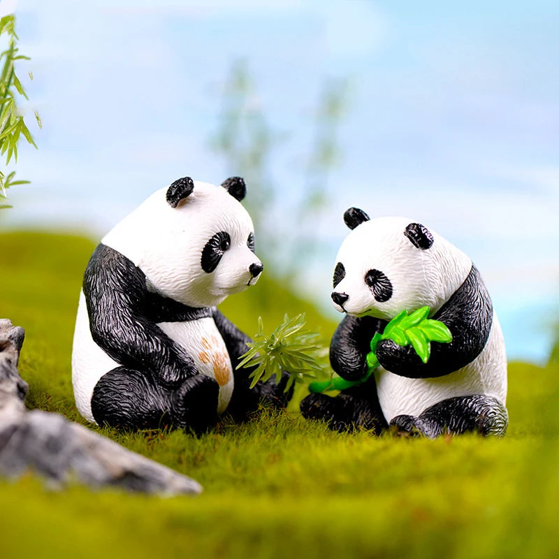 Resin Small Aquarium Ornaments Decoration Artificial Cute Panda for fish Tank Resin Aquarium Ornament Fish Tank Background Home