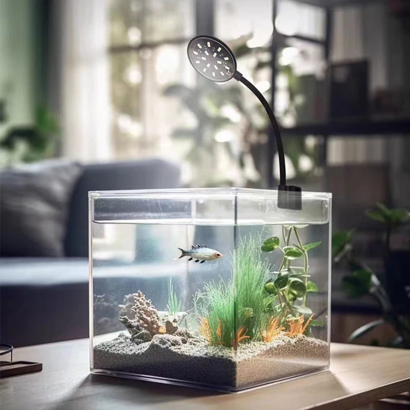 7W Aquarium Light LED Waterproof Fish Tank Lighting Underwater Fish Lamp Aquariums Decor Plant Lamp Mini fish tank light