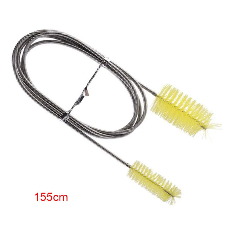Aquarium Pipe Cleaning Brush Fish Tank Cleaner Tube Stainless Steel Water Filter Air Tube Flexible Double End Hose Accessories
