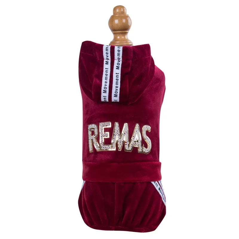 Pet Dog Clothing Four-legged Fashion letter Pet Dog Clothes for Dogs Coat Hoodie Sweatshirt Four seasons One-piece Jumpsuit