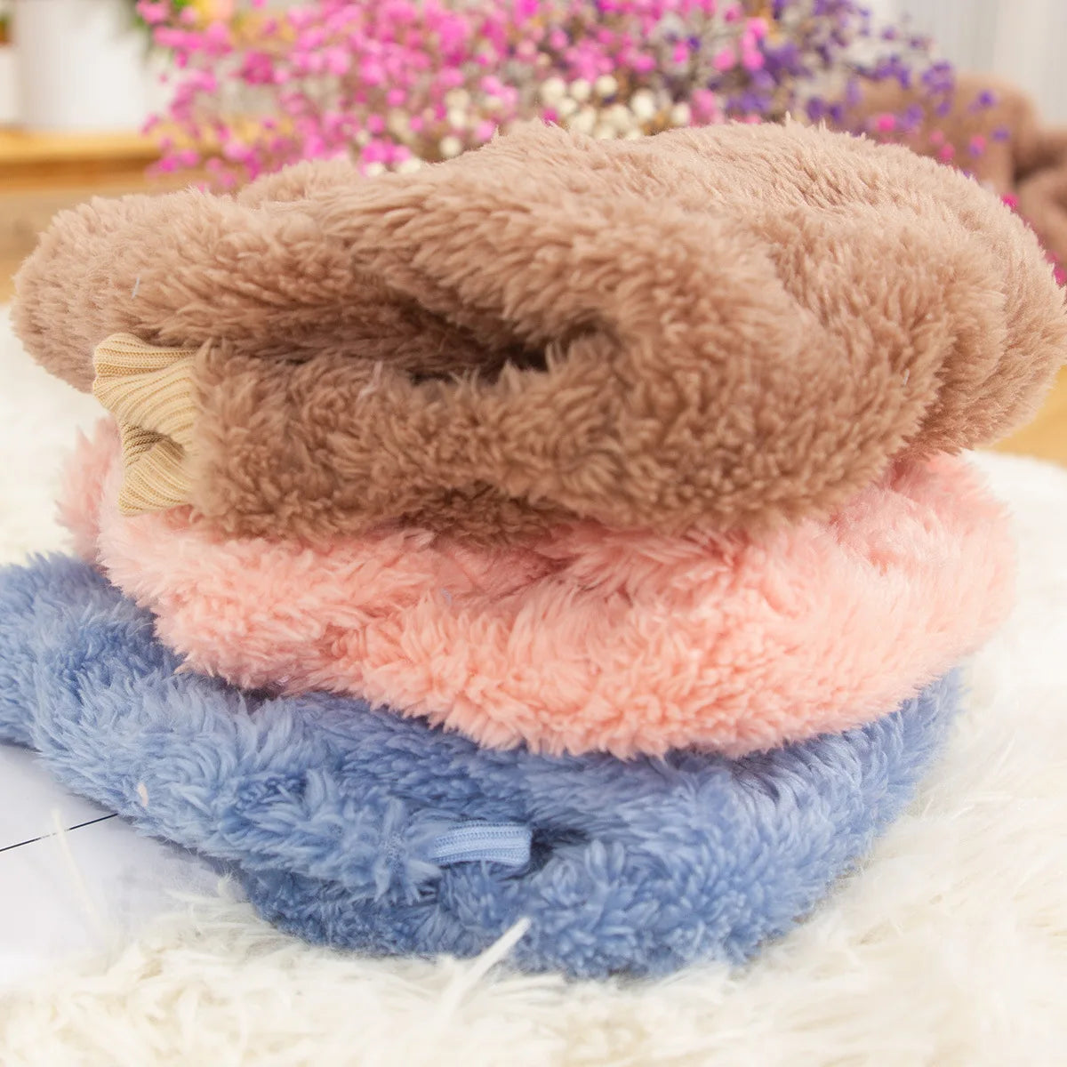 Dog Fuzzy Fleece Pajamas, Dog Winter Clothes for Small Dogs, Thick Warm Turtleneck Dog Sweater Plush Pet Jumpsuit, Doggy Apparel
