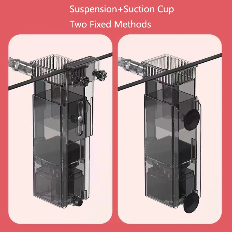 6W Aquarium Surface Oil Skimmer Filter Mute Auto Oil Film Processor Remove Tool for Aquarium Fish Tank Water Filtration 110~220V
