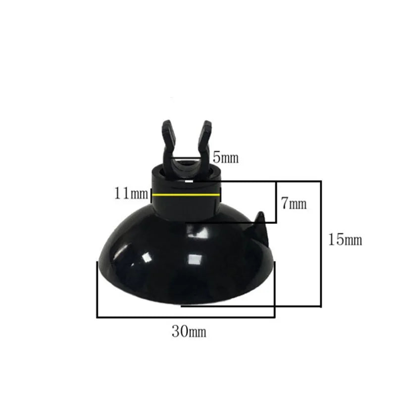 Black Aquarium Suction Cup Air Tube Holder Sucker for Fish Tank Pump Oxygen Air Tube Fixing Clip Aquarium Accessories 5pcs