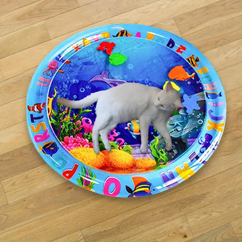 Water Play Mat For Cat Sensory Water Mat Water Sensory Play Mat Cat And Dog Pet Playmat Sea Ocean Theme Sensory Toy Pet Supplies