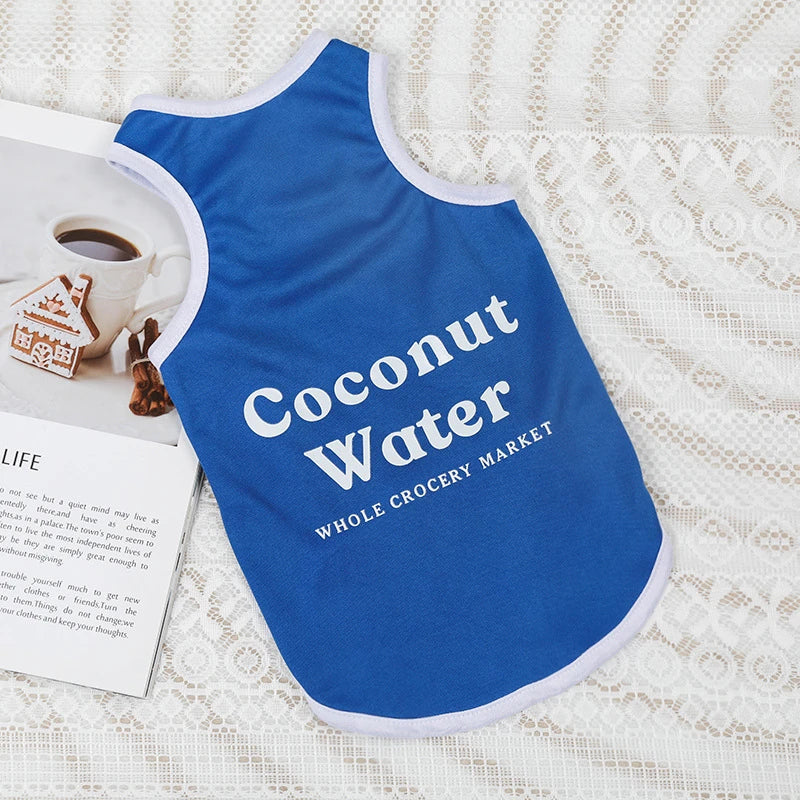 Cartoon Print Summer Pet Dog Clothes Daisy Animal Lightweight Spring Vest for Cat Medium Big Pet Supplies XXL Puppy Clothing