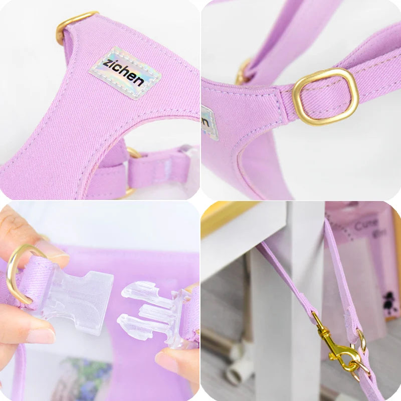 Durable Escape Proof Cat harness and leash Set, Adjustable Harness for Kitten Puppy Small Medium Large Cats Pet Accessories