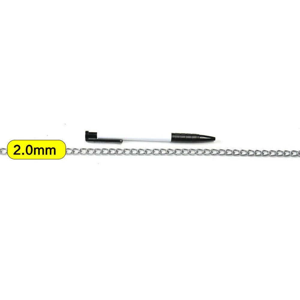 Heavy Duty Metal Chain Dog Leash Strong Control Chrome Plating Chain Outdoor Pet Puppy Traction Rope Anti Bite Iron Doggy Leash