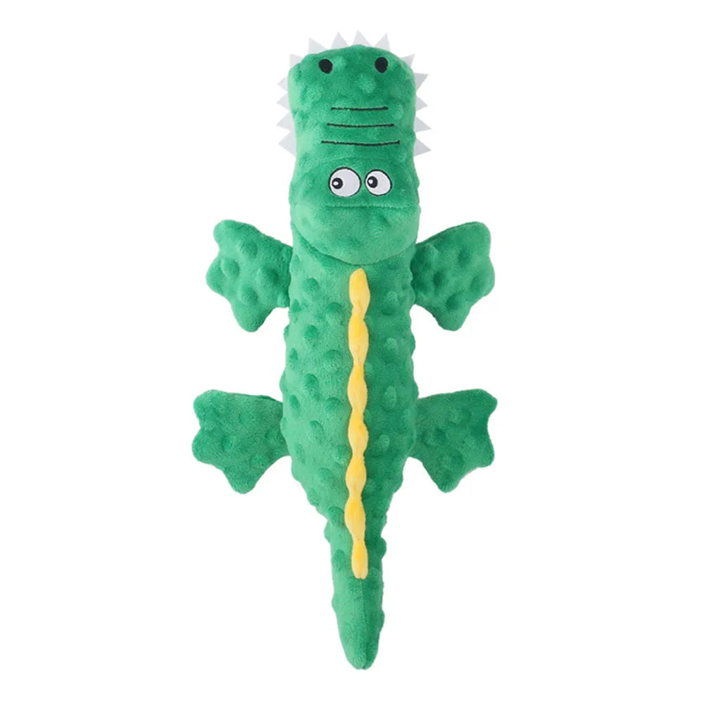 Cool Crocodile Dog Toys Durable Dog Chew Toy Dog Squeak Toy with Fun Crinkle Paper Plush Pet Toys Suitable for Small Medium Dogs