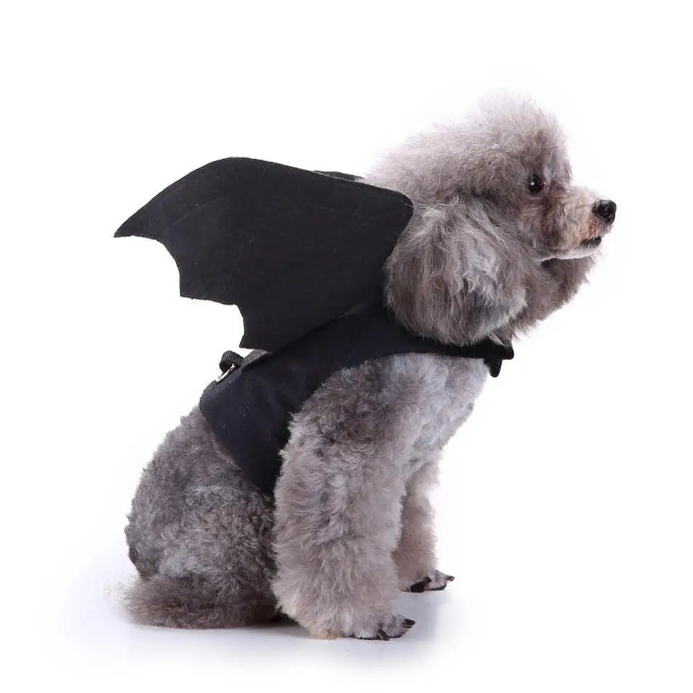 Cool Wings Black Bat Creative Pet Dog Clothes Halloween Transformation Costume Suitable For Festivals And Parties Dog Dress Up