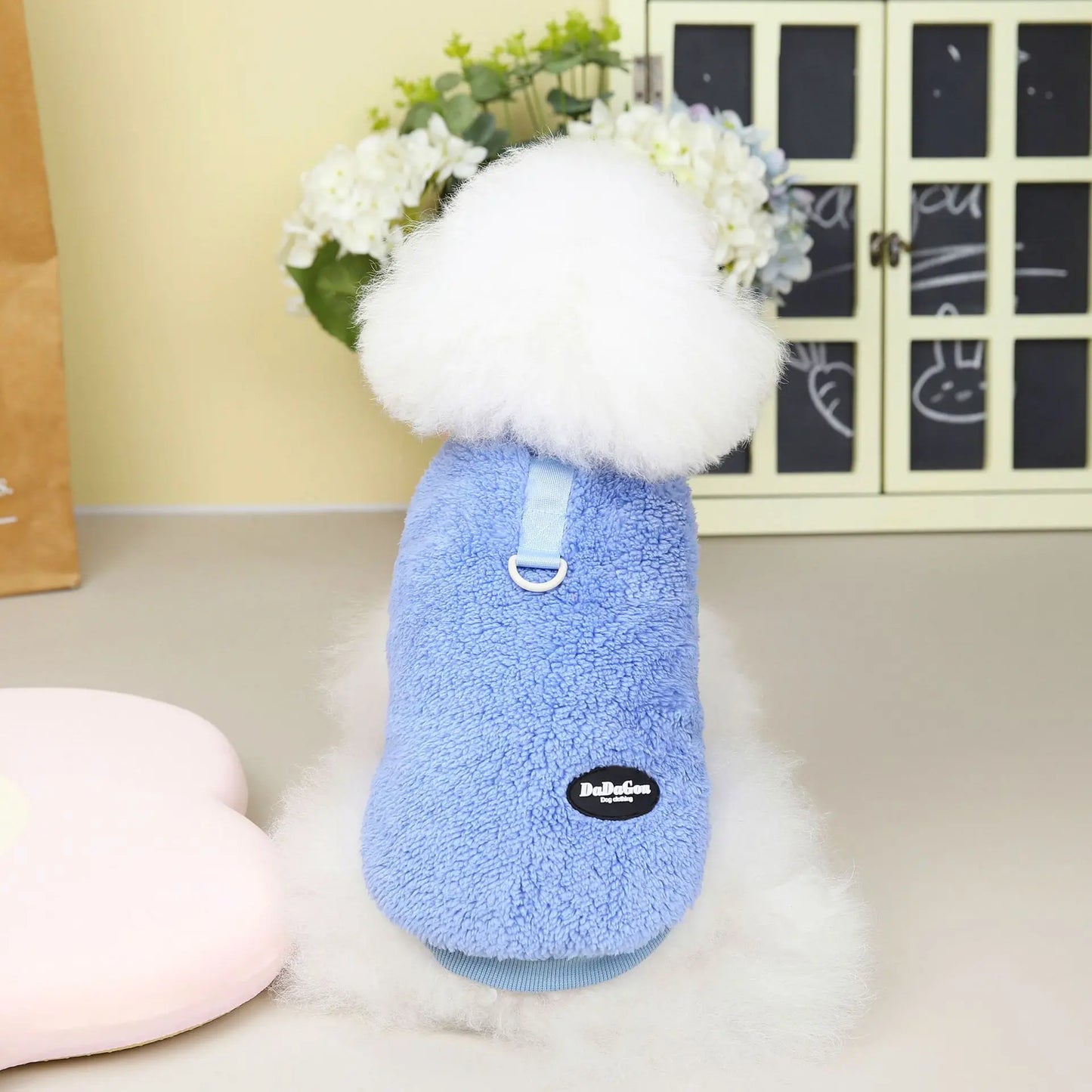 Soft Fleece Solid Color Dog Winter Warm Dog Clothes for Small Dogs Puppy Cat Jacket Chihuahua Tshirt Yorkie Costume Pet Clothing