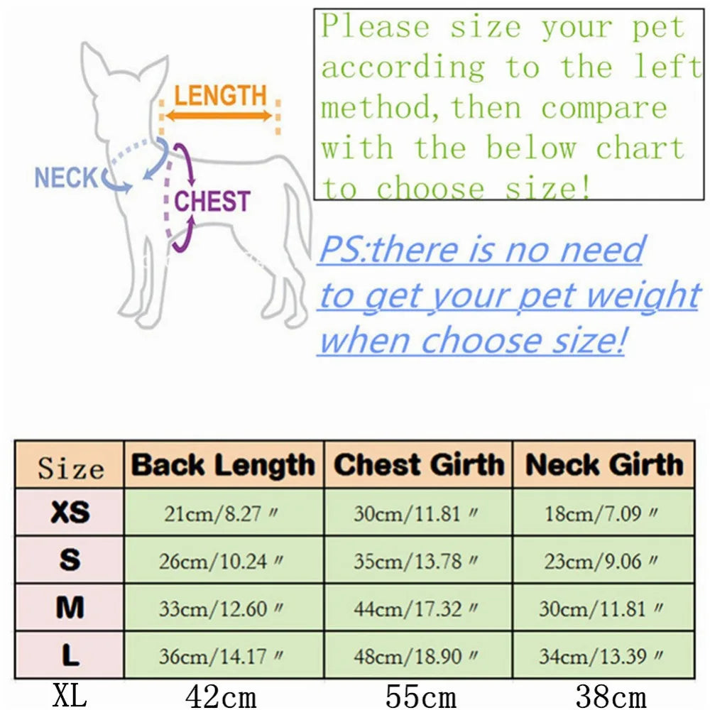 Windproof Pet Vest Jacket Winter Warm Big Dog Clothes Puppy Harness Clothing Funny Printed Coat for Small Medium Dogs Cats XS-XL