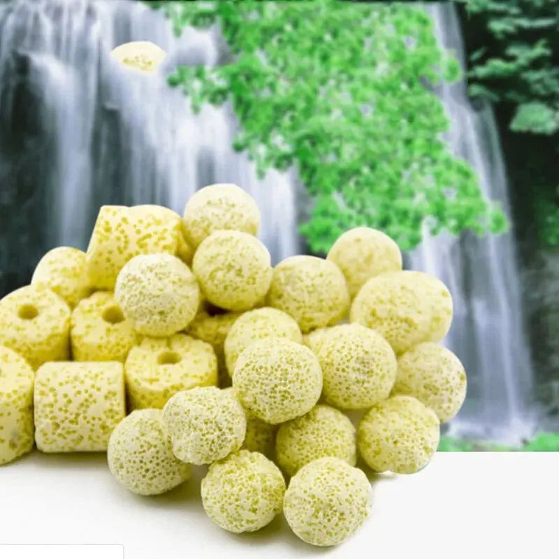100/200/500g Aquarium Fish Tank Filter Media Balls Ceramic Biochemical Ball Activated Carbon Bio Balls Clean Water Accessories