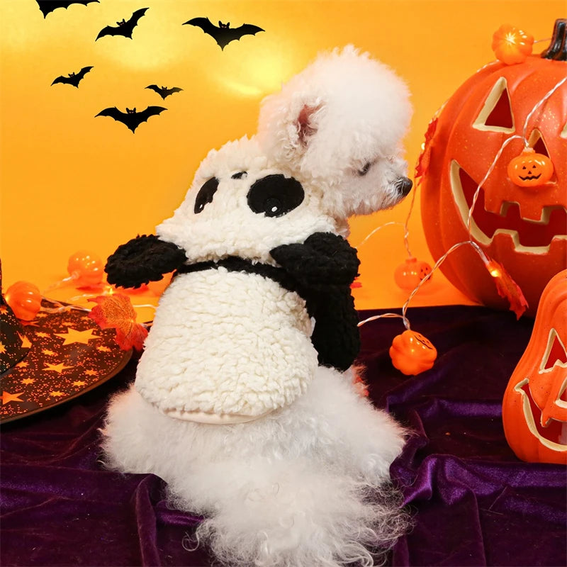 Cosplay Panda Sweatshirt Overalls for Dogs Winter Protective Cap French Bulldog Medium Puppy Jacket Wind Proof Pet Cat Clothes