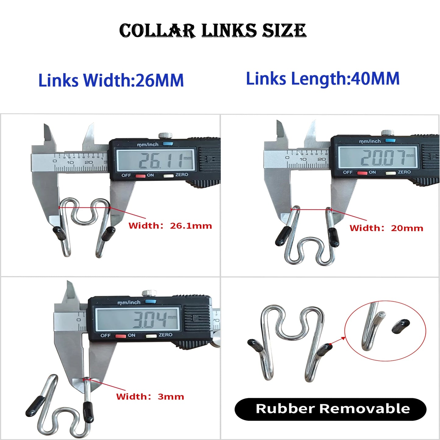 Prong Collar Covers 100P Vinyl Comfort Rubber Tips for 2.5-4.0mm Pet Dog Pinch Collar,Training Collar Covers to Increase Comfort