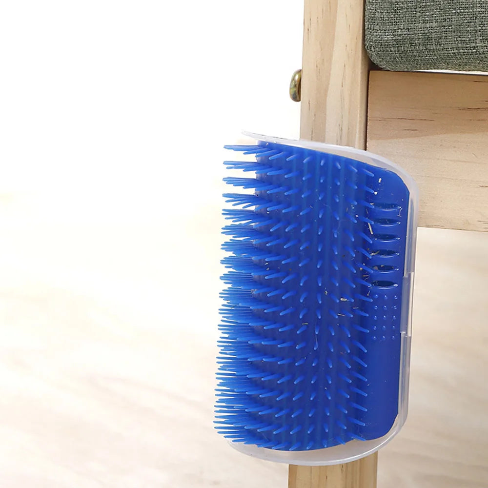 Pet Cat Brush Massage Device Hair Removal Comb Cat Toy Plastic Scratch Bristles Arch Massager Self Grooming Cat Corner Scratcher