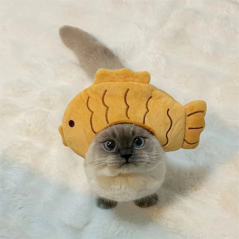 Personalized Animal Small Dog Hat Warm New Year Cosplay Accessories for Cats Snapper Bear French Bulldog Pet Supplies Head Gear