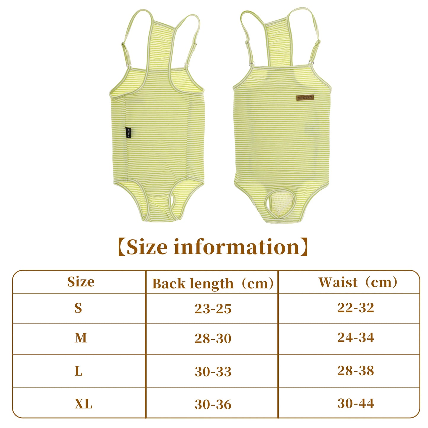 UXCELL Reusable Dog Diapers Female Dog Suspender Panties Casual Physiological Pants Adjustable Strap Striped Washable Underwear