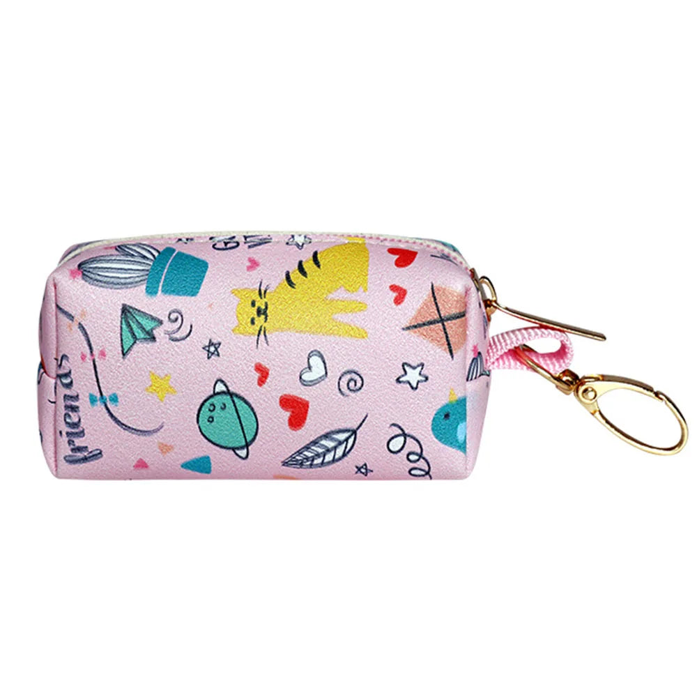 Pet Dog Poop Bag Dispenser Dog Waste Poop Bag Holder Leash Attachment Adjustable Travel Garbage Bag Dispenser Pet Cleaning Tools