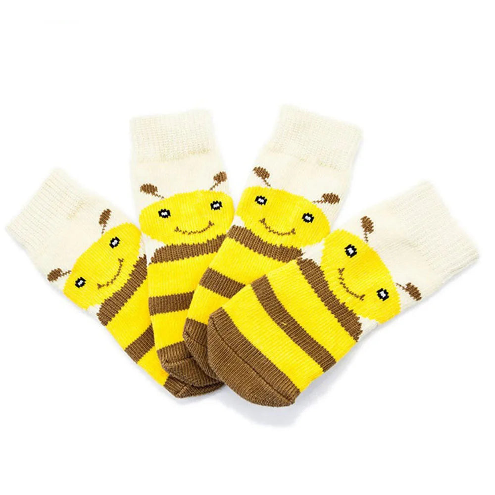 Premium Anti-Slip Dog Socks 4pcs Indoor Dog Socks Prevents Licking Slipping Great for Dog Paw Protection for Medium Large Dogs