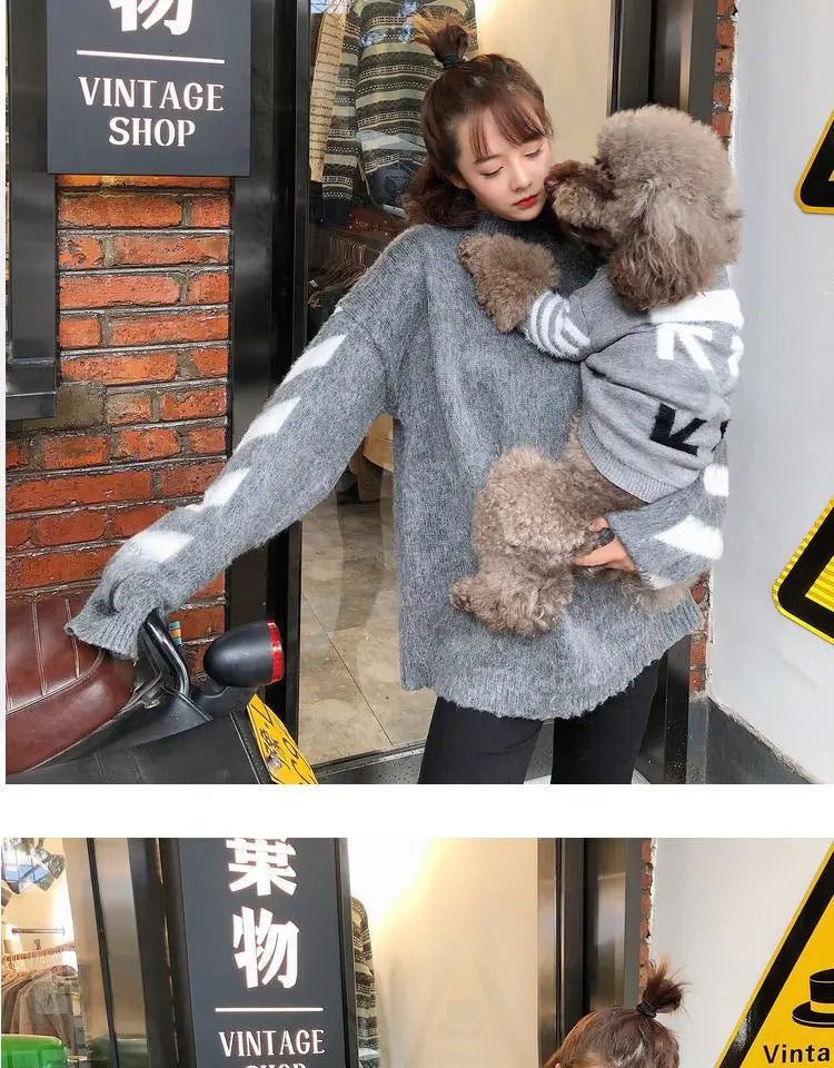 The New Pet Clothes Cat Sweater Dog Sweater Korean Version Spring and Autumn Parent-child Wear Six Sizes