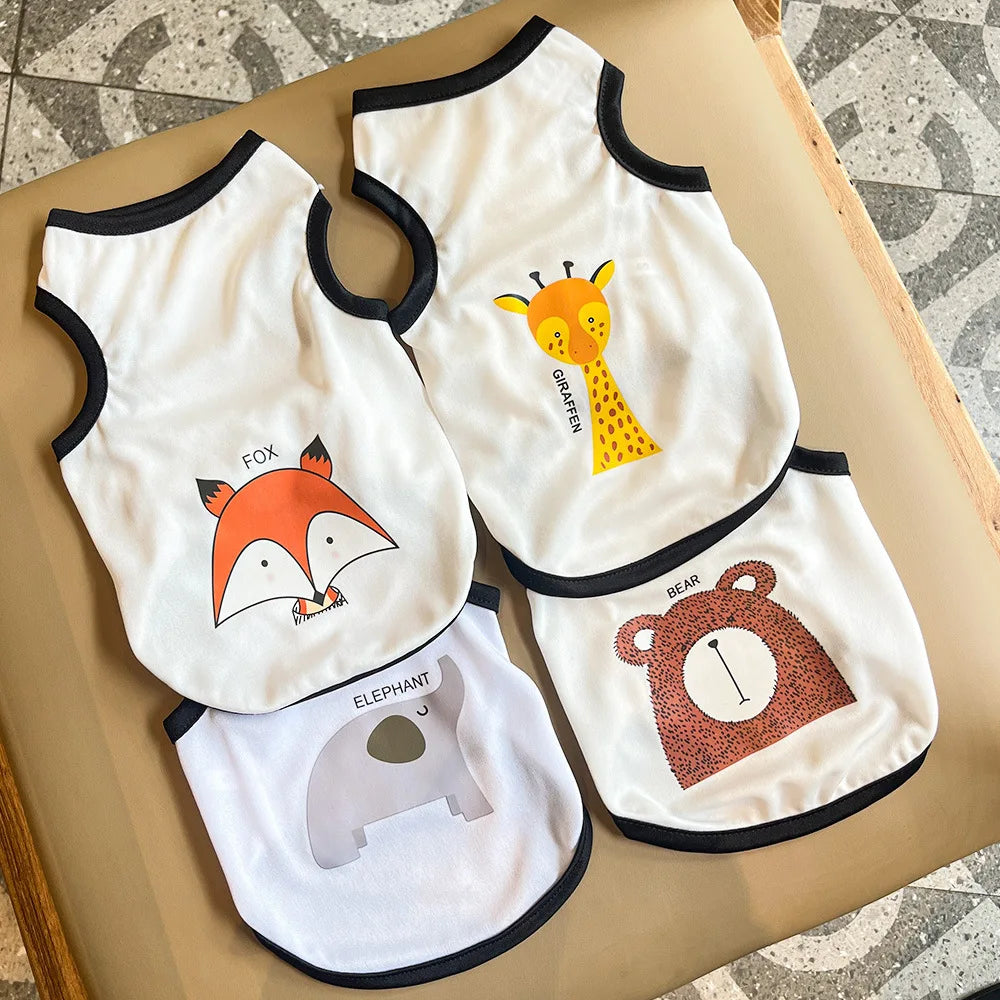 Pet Clothes Summer Breathable for Small Medium Dogs Vest Puppy Cat Vest T-shirt Teddy Thin Shirts Outdoor dog cooling vest