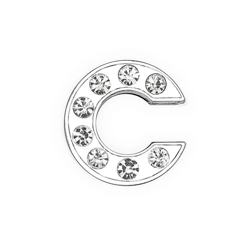 10mm Chrome Alloy Diamond Capital English Alphabet Jewelry Manual Diy Cat Claw Love Pet Collar Accessories
