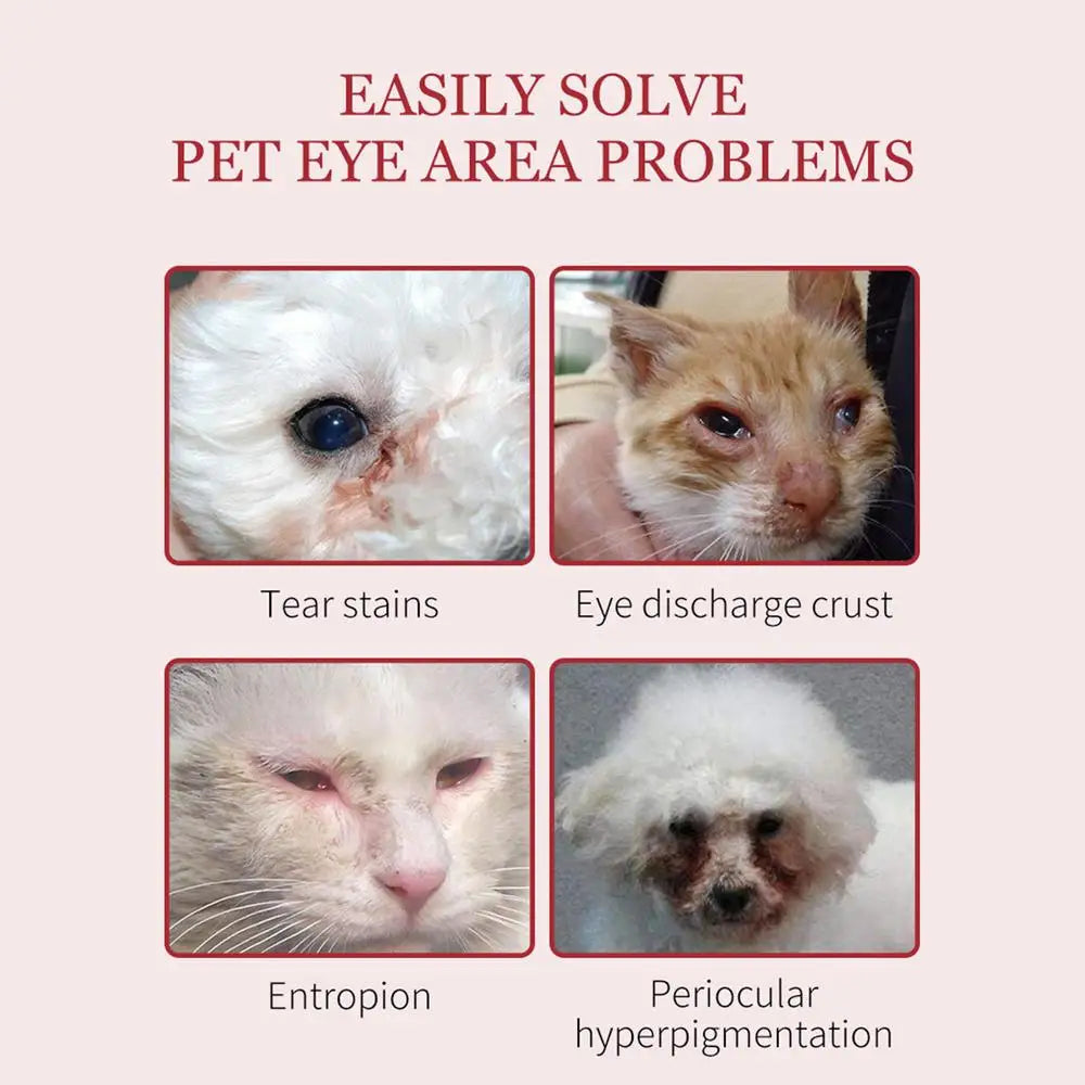 30g Pet Tear Stain Remover Cat Dog Eye Cleaner Cream Pet Eye Stain Cleaner Ointment Natural Tear Stain Remover Pet cleaning tool