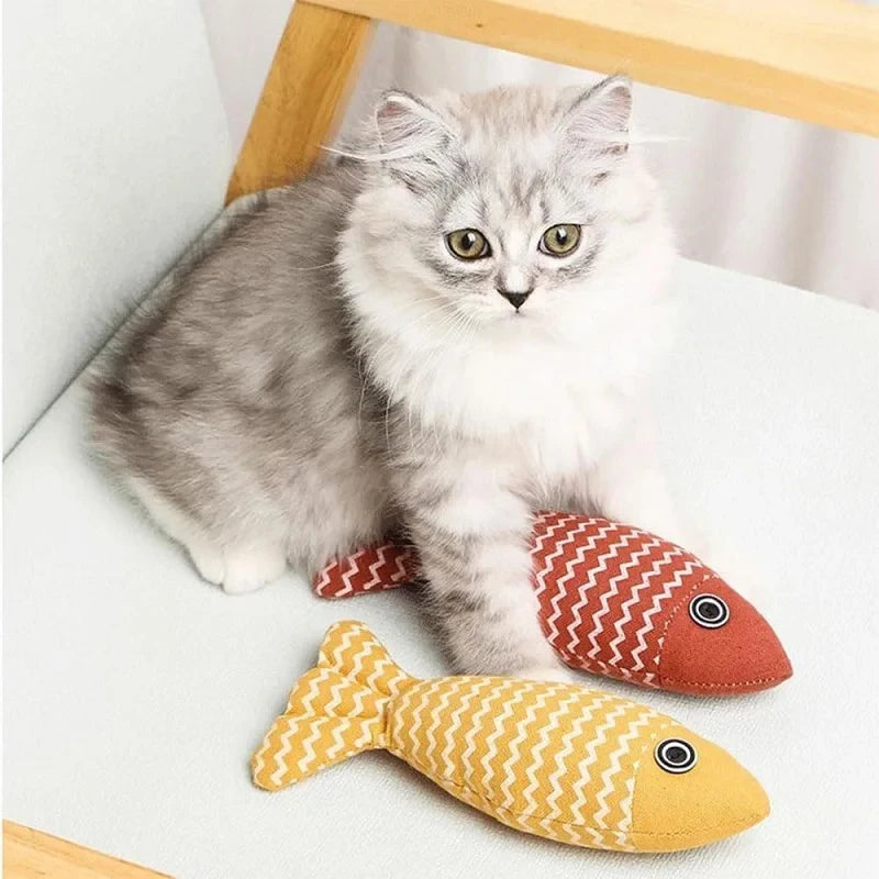 Cat Toy Catnip Fish Pet Chew Bite Toys For Cats Funny Interactive Soft Simulation Fish Kitten Training Playing Toy Cat Supplies