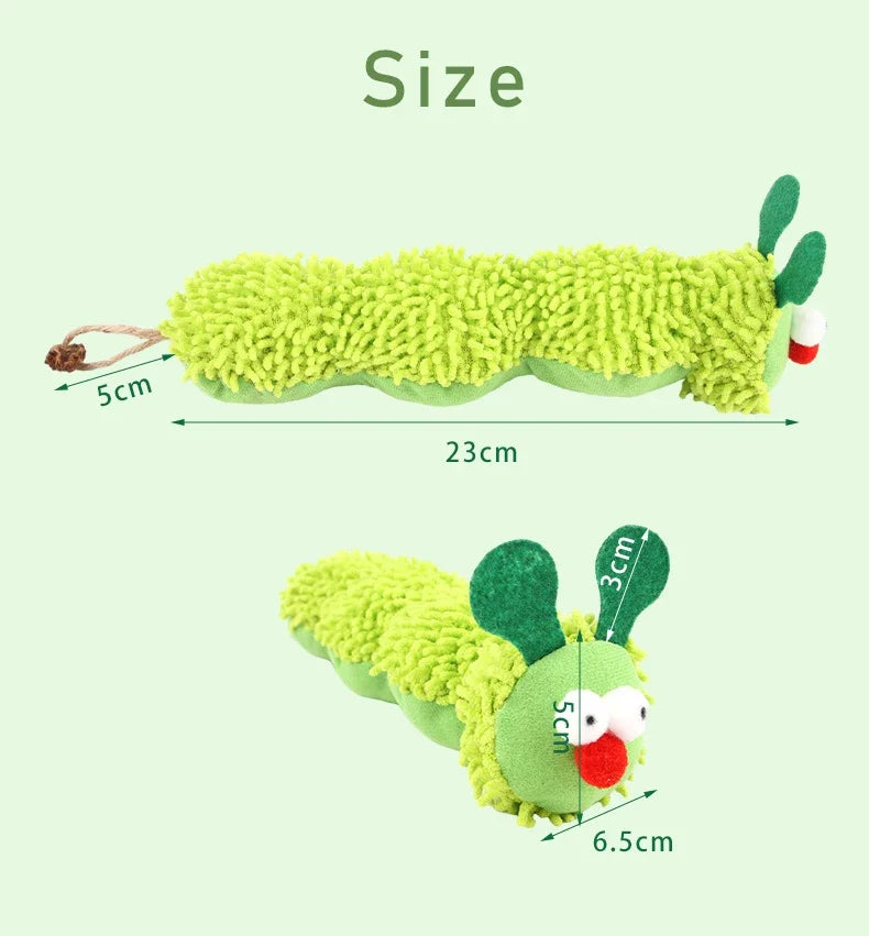 Cat Chew Toys Caterpillar Catnip Molar Toy Silvervine Cat Teaser Interaction Toy Clean Mouth Kitten Toy Pet Supplies Accessories