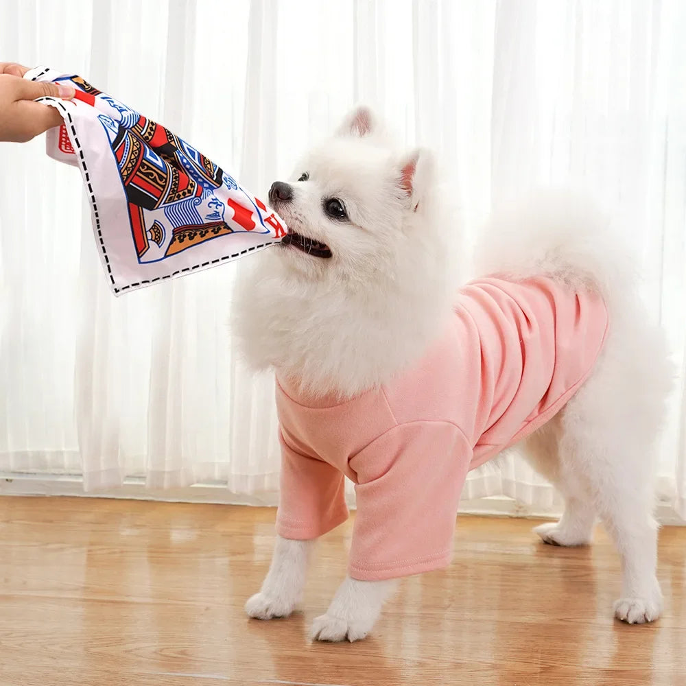 Plastic Creaks Squeaky Newspaper Poker Crinkle Dog Toys Fun Interactive Tug of War Dog Chew Toy Washable Bite-Resistant Pet Toys