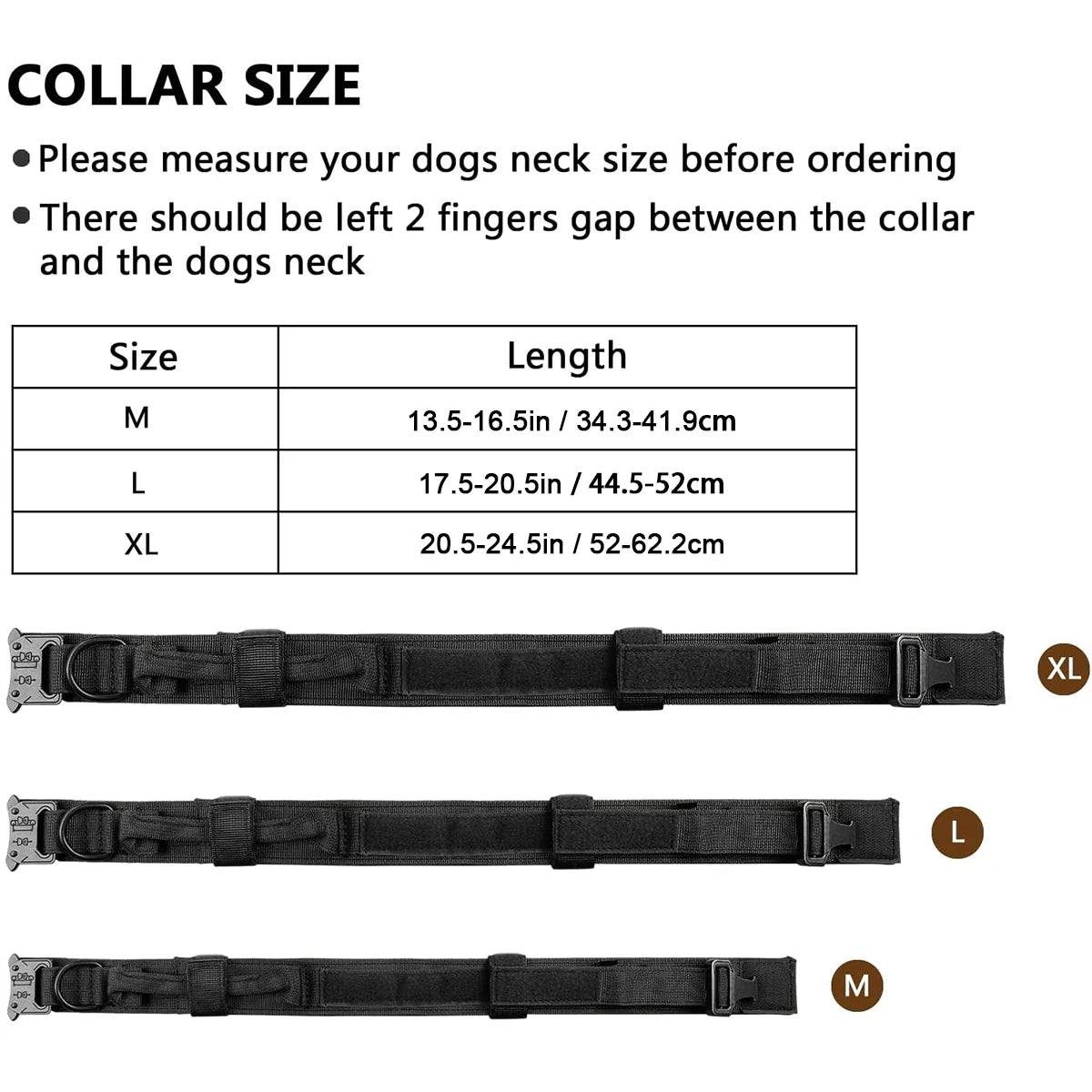 Durable Military Tactical Dog Collar Bungee Leash Nylon Walking Training Pet Collar for Medium Large Dogs German Shepherd