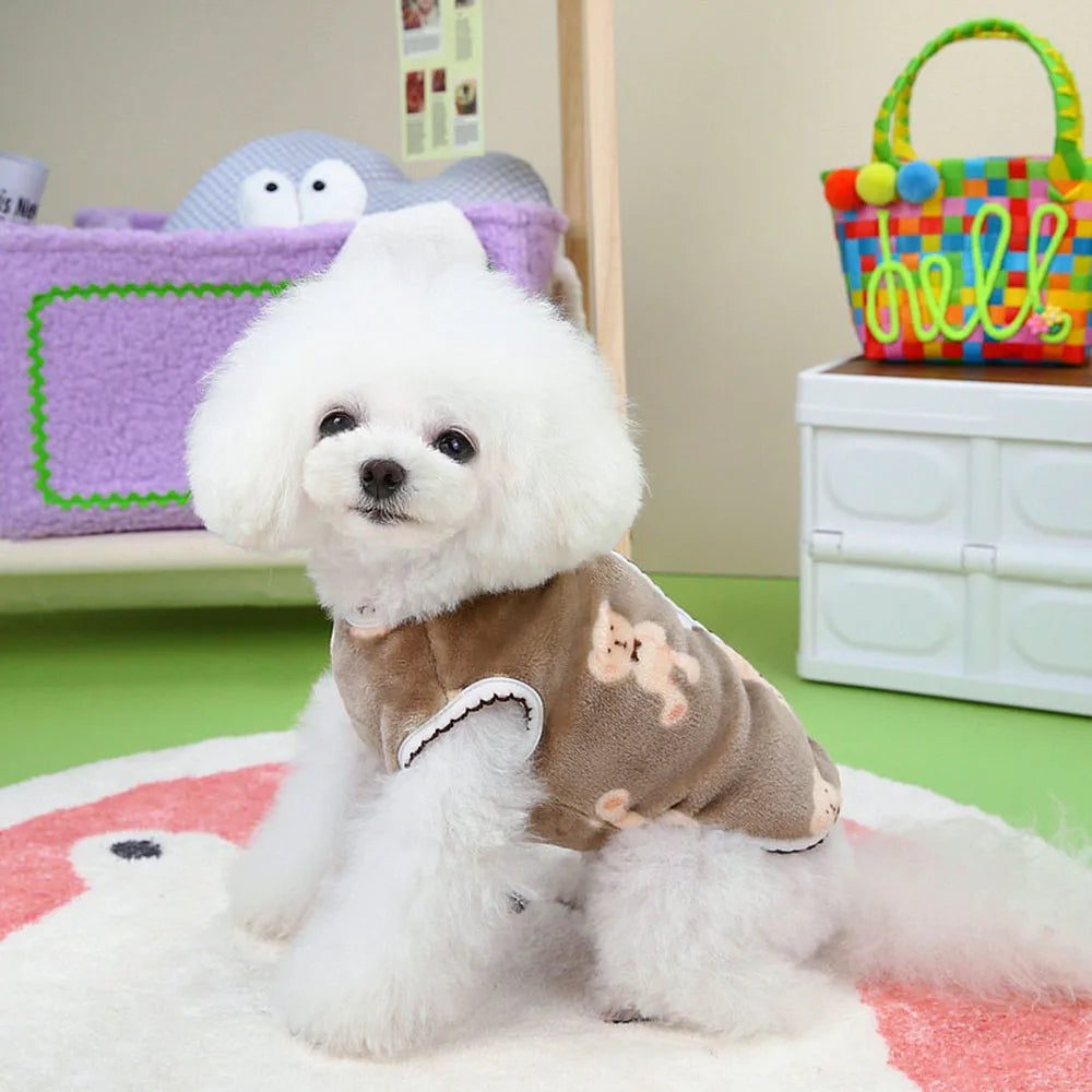 Pet Dog Clothes Winter Fleece Dog Vest Coat Plus Warm Jacket for Small Dogs Cats Clothing Puppy French Bulldog Chihuahua Apparel