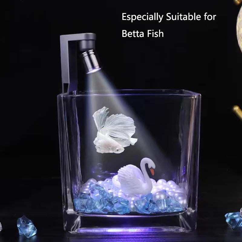 Mini Aquarium Light Clip Clamp USB Aquarium Light 360° Rotation Lighting Landscape Lamps For Small Betta Fish Tank New