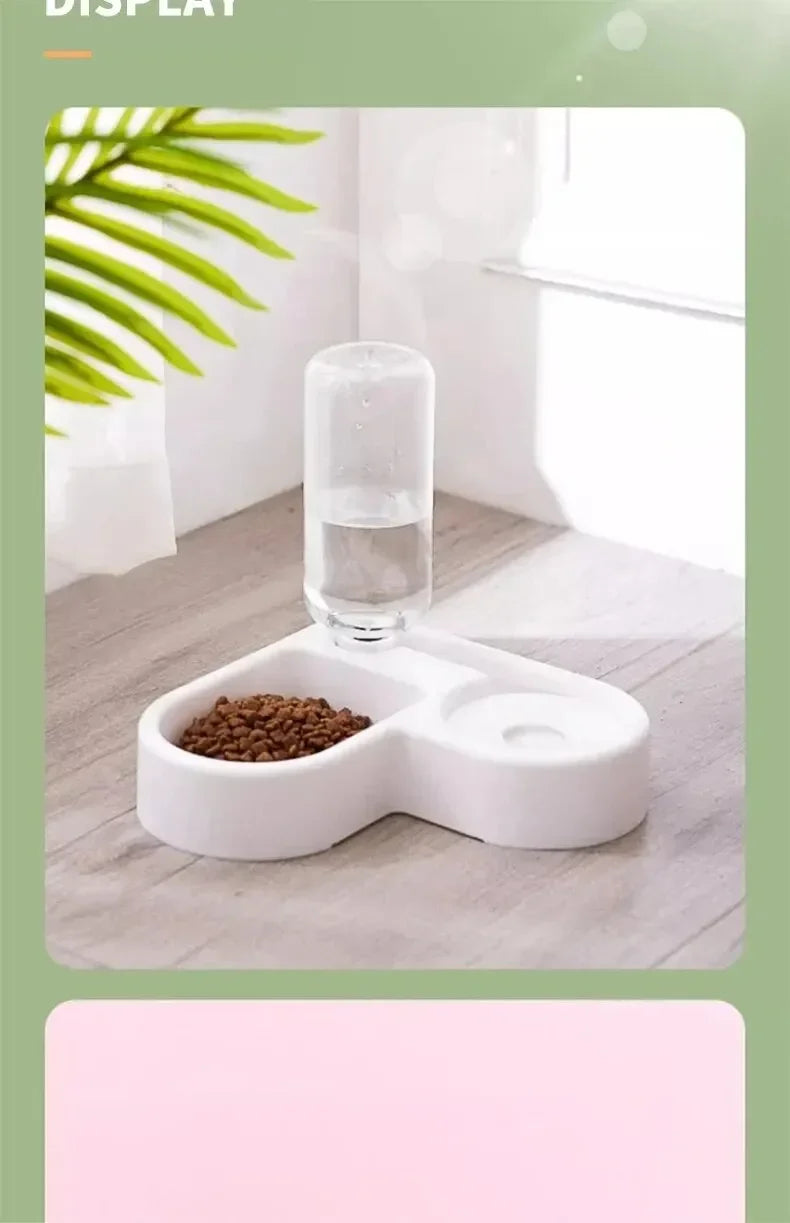 1pcs Double Dog and Cat Bowl-Pet and Food Bowl Set with Pet Feeding Bowl Suitable for Cats and Small Dogs