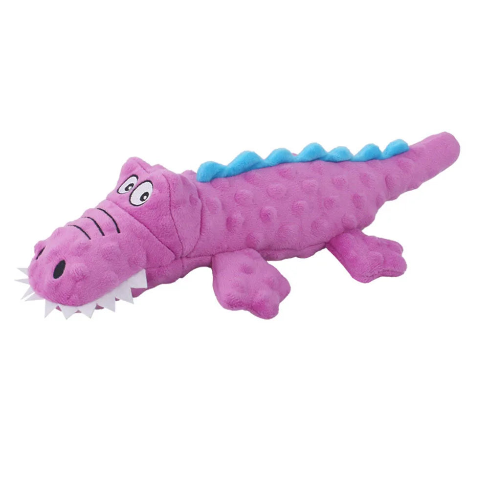 Cool Crocodile Dog Toys Durable Dog Chew Toy Dog Squeak Toy with Fun Crinkle Paper Plush Pet Toys Suitable for Small Medium Dogs