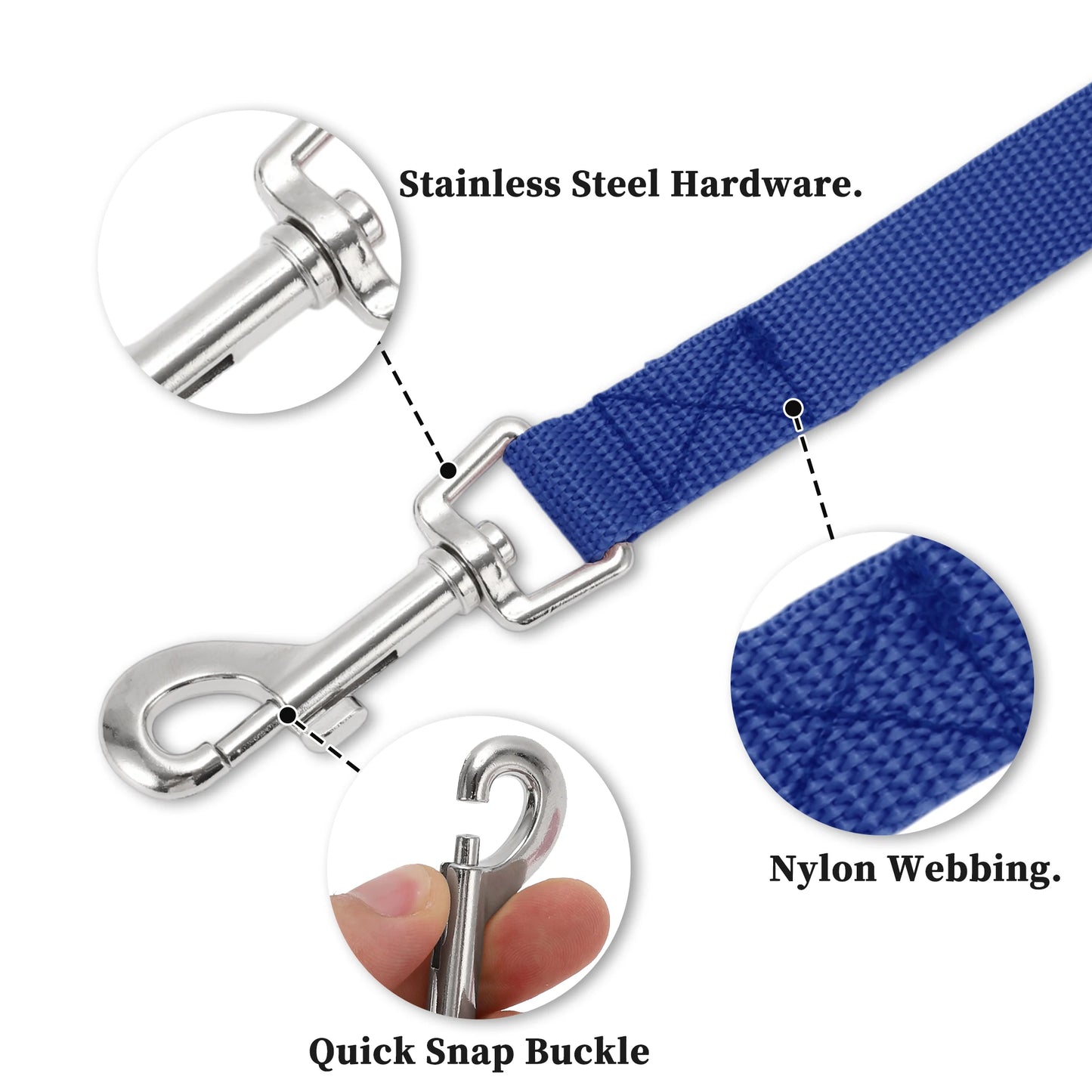 Uxcell Long Training Dog Leash 5M/6M/10M/15M Puppy Leashes for Small Medium Dogs Puppy Lead Outdoor Hiking Adjustable Rope