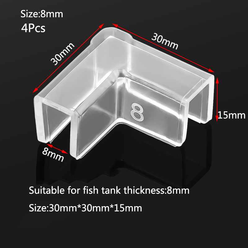 4pcs 5/6/8/10/12/15mm Transparent Anti-collision Fish Tank Corner Protector Adhesive Free Protective Cover Aquarium Accessories