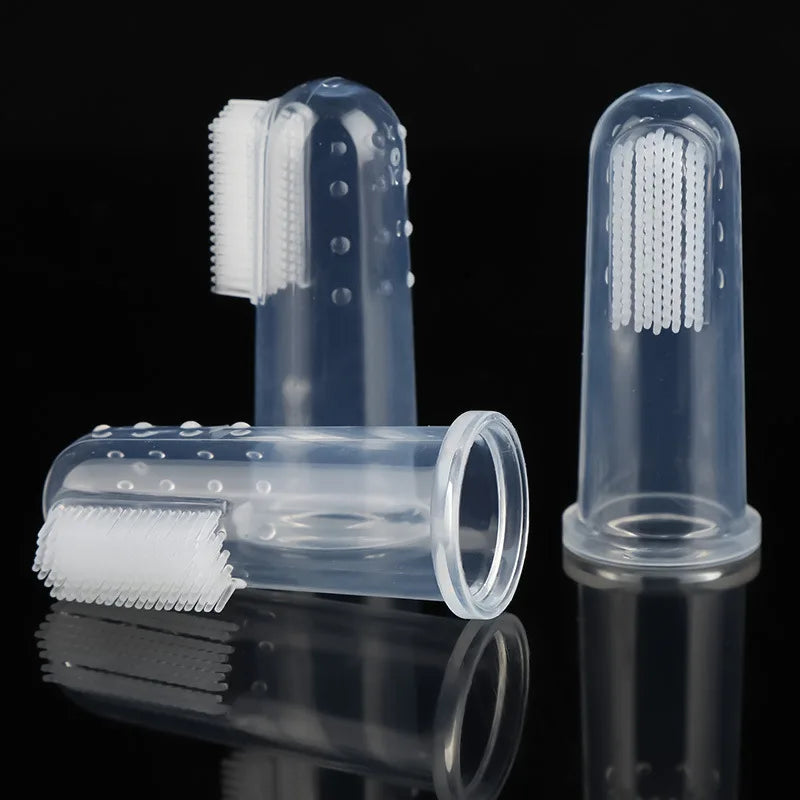 Dog Toothbrush Pet Fingertip Toothbrush for Cat Super Soft Oral Care Toothbrushes Finger Brush for All Pets Tooth Cleaning Brush