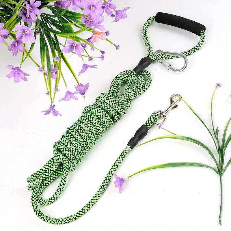2M/3M/5M/10M Long Pet Leash with Foam Handle Training Round Rope Line Lead Leash For Outside and Yard Small Medium Large Dogs