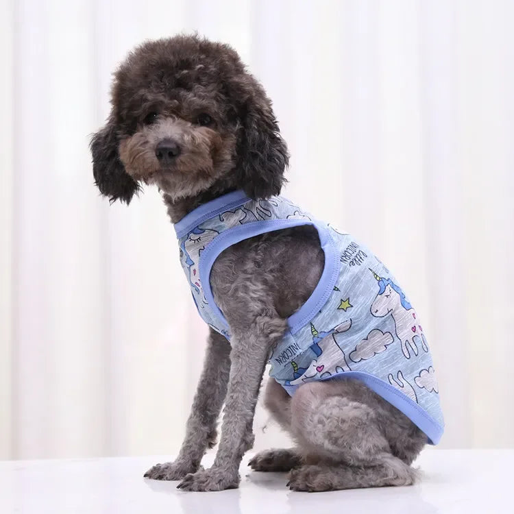Pet Clothing Summer Sunscreen Cool Breathable Dog Vest Mesh Small Dog T-Shirt Outfit For Chihuahua Small Medium Dogs Accessories
