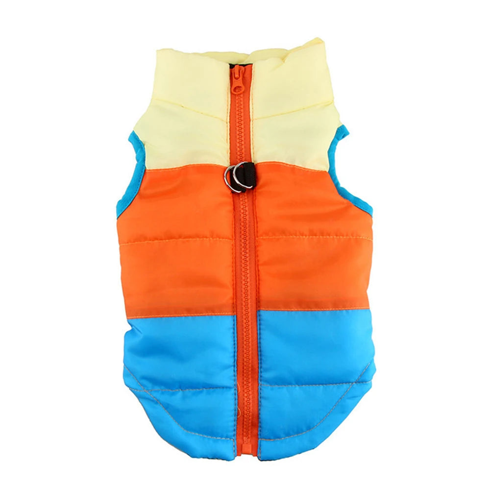 Windproof Pet Vest Jacket Winter Warm Big Dog Clothes Puppy Harness Clothing Funny Printed Coat for Small Medium Dogs Cats XS-XL