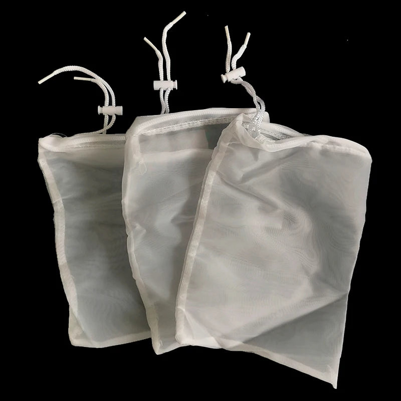 200 Mesh Nylon Filter Net Bag Acquarium Bio Ball Carbon Media Isolation Bags Food Filter Strainers Mesh Kitchen Strainer Bags
