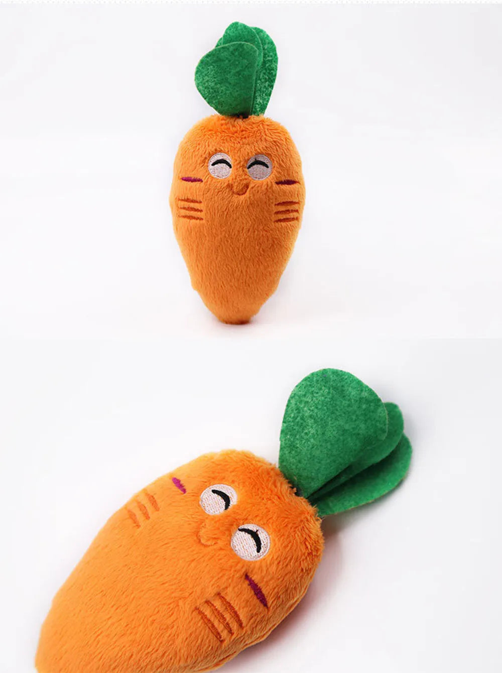 Puppy Dog Plush Squeaky Toy for Small Medium Dogs Cute Bone Carrot Toy for Aggressive Chewers Pet Cat Products Puppy Accessories