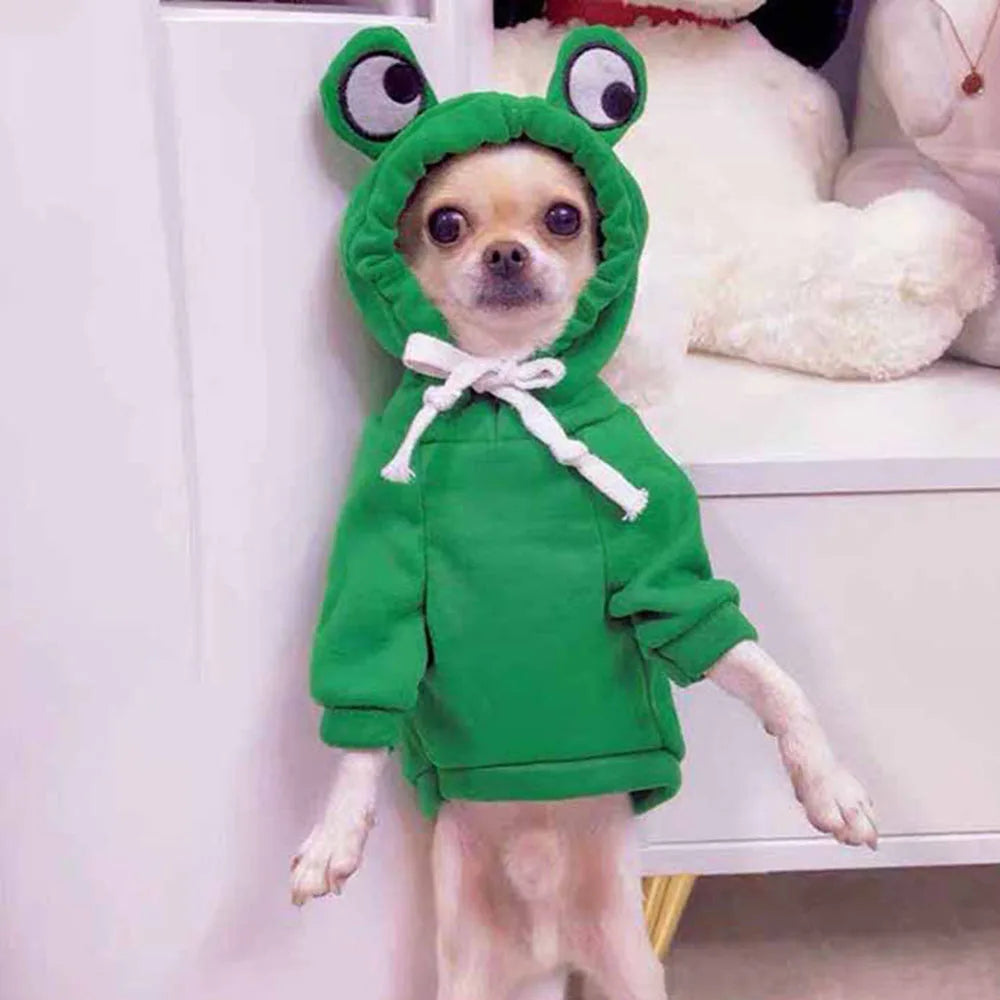 Cute Fruit Pet Costume Dog Clothes for Small Dogs Warm Fleece Doggy Hoodies Pet Dog Cat Clothing Puppy Sweater for Chihuahua Pug