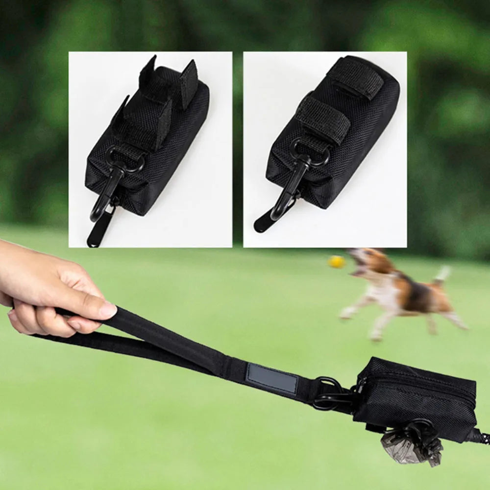 Pet Dog Poop Bag Dispenser Dog Waste Poop Bag Holder Leash Attachment Adjustable Travel Garbage Bag Dispenser Pet Cleaning Tools